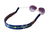 Crossing Rackets Needlepoint sunglass straps