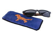 Golden Retriever needlepoint eyeglass case
