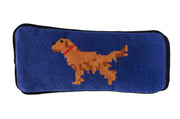 Golden Retriever needlepoint eyeglass case