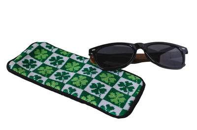 Shamrock Needlepoint Eyeglass Case