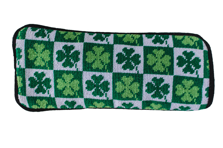 Shamrock Needlepoint Eyeglass Case